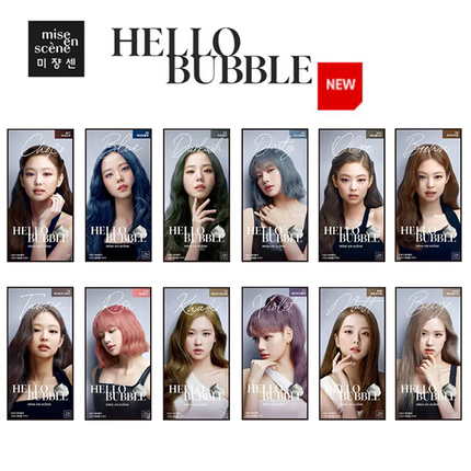 mise en scene Hello Bubble ALL NEW 12 COLOR & PACKING 2022 X BLACKPINK Hair Dye